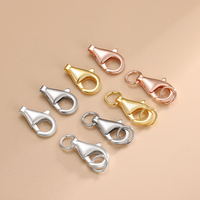Fabrication de bijoux à bricoler soi-même classique 925 accessoires en argent Sterling 18k plaqué or homard fermoirs à ressort anneaux pour Bracelet collier