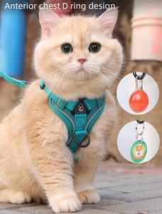 XL Nylon Cat Vest Reflective Feature Soft Breathable Comfortable Helps Prevent Breaking Cats Back <b>Dogs</b> Chest Coverage - Product Image 2