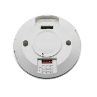 Détecteur de mouvement micro-ondes ultra-plat à haute sensibilité 5,8 GHz, monté au plafond, 360 degrés, portée de détection de 2 à 8 m et temporisation réglable