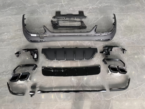 Échappement de diffuseur arrière de produit d'usine BS avec tuyau d'échappement pour <span class=keywords><strong>2023</strong></span> + Mercedes Benz <span class=keywords><strong>GLC</strong></span> X254 mise à niveau GLC63S style <span class=keywords><strong>AMG</strong></span> - Product Image 2