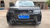 Capot moteur en fibre de carbone véritable style SVR pour Range Rover Sport L494 2014-2020, capot en fibre de carbone véritable sèche