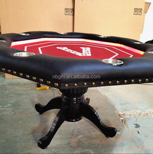 <span class=keywords><strong>Table</strong></span> de <span class=keywords><strong>poker</strong></span> de casino <span class=keywords><strong>ronde</strong></span> de luxe de 60 pouces avec pieds en bois massif - Product Image 4