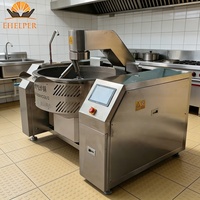Wok Comercial para Freír a la Vapora, 150L, Tanque Interior de Hierro Fundido Sólido para Uso en Restaurantes