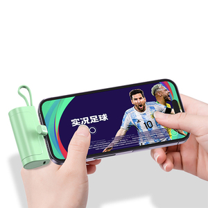 Popular Design Mini Portable 5000 Mah Type-<b>C</b> Fast <b>Charge</b> Plastic Outdoor Led Display Capsule Key Chain Power Bank - Product Image 4