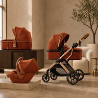 Nouveauté Weilebao, poussette bébé 3 en 1 en alliage d'aluminium, siège auto, landau pliable, poussette légère de voyage pour enfants de 0 à 3 ans