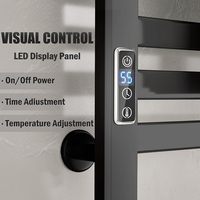 Toallero Eléctrico de Aluminio Blanco, 150W, 110V, Montado en la Pared, con Pantalla LED Digital, 1 Año de Garantía, para Baño