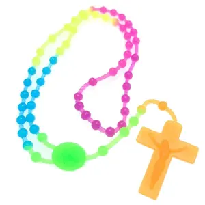 Силиконовые четки радужного цвета для детей, детское религиозное ожерелье
