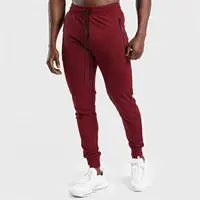 Pantalon de survêtement pour hommes, pas cher, ceinture élastique personnalisée, course à pied, uni