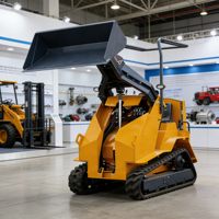 Neuer Kleiner Frontlader mit Dieselantrieb T390 Multifunktionaler Raupenlader Mini-Kompaktlader mit 360° Drehung 1 Jahr Motorgarantie
