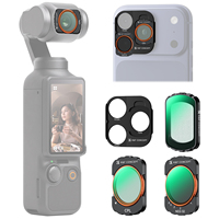 Kit de filtres magnétiques K&F Concept Black Diffusion1/4 VND2-32 réglables, adaptateur de filtre magnétique pour téléphone et DJI Pocket 3/4
