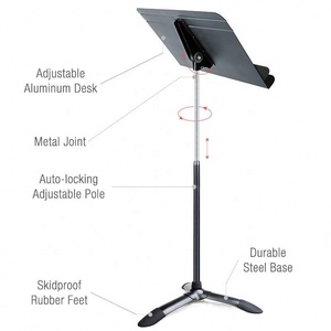 MUS006 Yinyu DDP RTS Soporte de partituras ajustable de alta resistencia con bloqueo automático profesional para músicos de banda de orquesta - Product Image 5