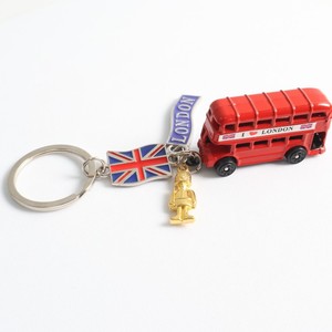 Porte-clés en métal souvenir de Londres, bus à double étage rouge, multi-breloques, Union Jack, cadeau souvenir de voyage britannique, vente en gros - Product Image 6