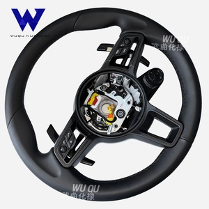 Volant en cuir 991 avec bouton <span class=keywords><strong>SC</strong></span> adapté à la modification intérieure <span class=keywords><strong>Porsche</strong></span>, compatible avec Panamera 991 Cayenne 718 Cayman Boxster - Product Image 2