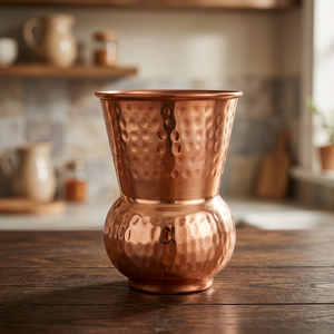 High Quality Gorgeous Pure Copper <b>Tumbler</b> <b>Glass</b> Cup Lid 300ml Capacity Floral Pattern Eco-Friendly Dishwasher Safe for Drinking - Product Image 3
