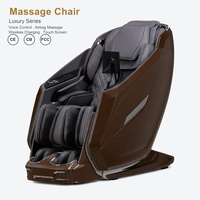 Chaise de massage sans fil à ions négatifs avec airbag, commande vocale, rouleau pour mollets et écran LCD 7 pouces