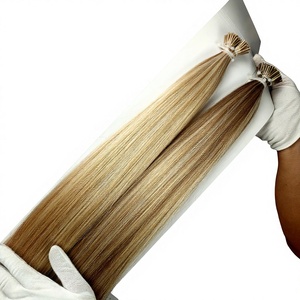 Extensiones de Cabello Humano Remy 100% de Dragonbeauty Factory, Cabello Ruso con Mechas, Extensiones de Cabello con Punta I, Pre-Adheridas con Queratina - Product Image 1