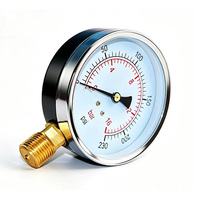 Radial Pressure Gauge 0-16bar 230psi Stainless Steel Case Brass Connector Air Compressor Pressure Meter