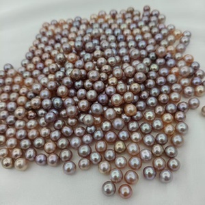 6,5-7mm 5A grado redondo Real agua dulce perlas naturales de agua dulce rosa púrpura naranja perlas sueltas perla Zhuji sin perforar - Product Image 4