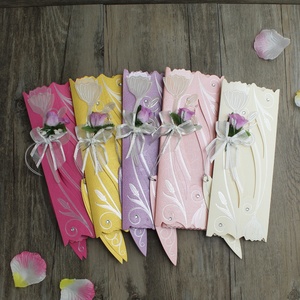 Chủ Đề Cầu Vồng Đầy Màu Sắc Blossom Scroll Lời Mời Đám Cưới Trống - Product Image 4