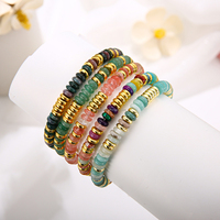 Collier en pierre naturelle Collier de perles Abacus Ensemble de bracelets en pierres précieuses Bijoux en pierre naturelle Inde Agate Bracelet en quartz rose