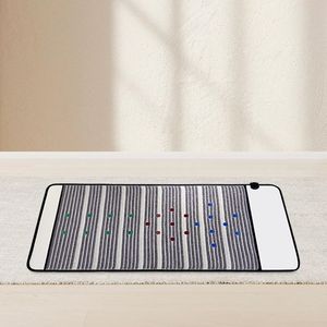 Tapis de yoga magnétique Pemf jaune clair avec cristaux blancs citrine pour une amélioration de l'ambiance positive - Product Image 1