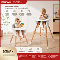 Chaise haute multifonctionnelle en hêtre pour bébé, ensemble chaise et table à manger, utilisation domestique, hauteur réglable, siège d'alimentation pour enfants, détachable