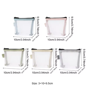 Miles Mini Lưới <span class=keywords><strong>Nylon</strong></span> Dây Kéo Túi Xách Tay Chống Nước Có Thể Gập Lại Thân Thiện Với Môi Mỹ Phẩm <span class=keywords><strong>Organizer</strong></span> Đa Chức Năng Rõ Ràng Túi - Product Image 2