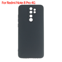 Fabricant de gros étuis en TPU mat souple givré couverture arrière étui de téléphone portable en silicone pour Xiaomi Redmi Note 8 Pro noir