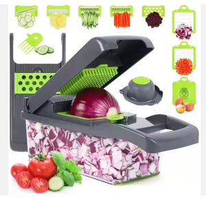 Picador de Verduras Manual Multifuncional con Logotipo Personalizado, OEM ODM, Cortador de Frutas Desmontable para Cocina con Empaque de Marca Privada - Product Image 1