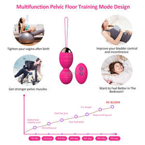 Set bola Kegel pengencang otot Vagina, Vibrator Remote nirkabel Stimulator umpan balik biopelatih latihan lantai panggul - Product Image 5