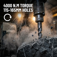 Foreuse de surface DTH intégrée haute puissance KT9D 295 kW avec moteur Yuchai et compresseur d'air à vis 22 bars pour forage sur chenilles