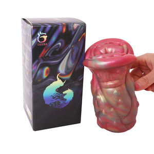 Mainan Seks Realistis Bentuk Bunga Mulut Besar GEEBA Baru, Vagina Saku dengan Lubang Dalam yang Ketat untuk Merangsang Ereksi Pria - Product Image 6