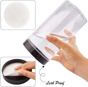 4oz 8oz Slime container Refillable mỹ phẩm nhỏ container với màu đen vít nắp - Product Image 6