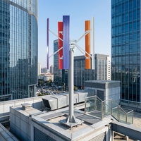 Los Fabricantes Suministran Aerogeneradores de Alta Potencia para Proyectos de Ingeniería, 100kw, Diámetro del Rotor de 9.5m, Altura de 11m, 5 Aspas de Aleación de Aluminio