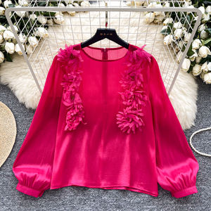 Lumière Mature Vent Vintage Senior Chemise Fleur Royal Sister Temperament <span class=keywords><strong>Blouse</strong></span> - Product Image 2