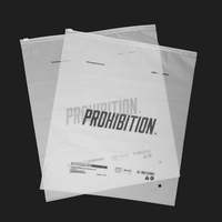 Sac fourre-tout pour vêtements et t-shirts, noir, 30x40cm, avec logo INFFY, refermable, en PE, recyclable, estampage à chaud, vente chaude