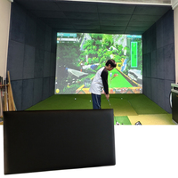 Panneaux muraux de simulation de golf sur mesure, en cuir, tissu acoustique, amortisseurs, mousse à mémoire de forme, matériaux en polyuréthane