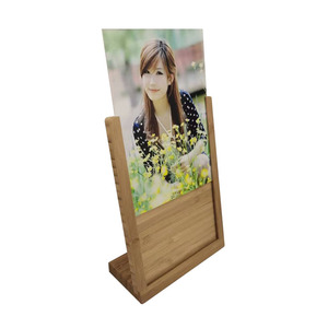 Cadre photo de bureau personnalisé <span class=keywords><strong>MR</strong></span> MK-A0007 en <span class=keywords><strong>bambou</strong></span> massif fait main, finition naturelle, technique polie, rectangulaire, réutilisable, vente en gros - Product Image 3