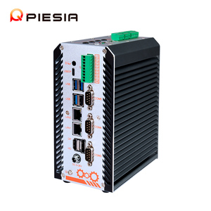 Mini PC sin ventilador Din Rail <span class=keywords><strong>Intel</strong></span> <span class=keywords><strong>Core</strong></span> Ultra 5 125U 125H Ultra 7 155H 13th 12th Gen <span class=keywords><strong>Core</strong></span> <span class=keywords><strong>I7</strong></span> I5 2LAN 5COM PC industrial integrado - Product Image 2