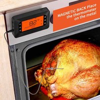 Termometer Daging Digital 4 Probe Konstruksi Plastik untuk BBQ Oven Penggunaan Dapur