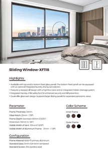Puertas Corredizas Apilables de Aluminio con Doble Acristalamiento Horizontal Deioux, Ventana Exterior para Casa con Material de Vidrio para Viviendas - Product Image 4