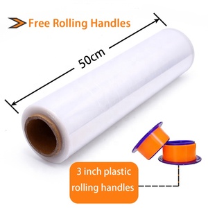 Plástico 50 cm X 300 <span class=keywords><strong>M</strong></span> 80 Ga Rollo transparente Embalaje de paleta Autoadherente Fuerza industrial Embalaje de envío Película de envoltura elástica - Product Image 3