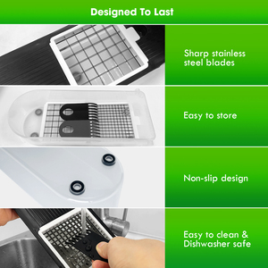 Tritaverdure 4 in 1 Multifunzionale con 2 Lame e Contenitore per Insalata - Product Image 4