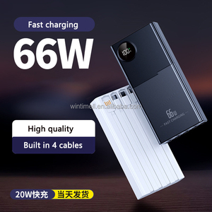 Nhà máy OEM Mini ngân hàng điện QC + pd3.0 sạc nhanh 20000 mAh 10000mAh ngân hàng điện xách tay được xây dựng trong cáp 20000 mAh - Product Image 2
