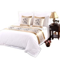 Ensemble de literie d'hôtel personnalisé 4 pièces, housse de couette, drap, taie d'oreiller, pour maison d'hôtes, hôtel, location de vacances
