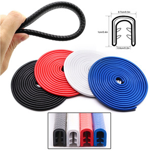 Car Door <b>Edge</b> Anti Collision Strip Rubber Red No Adhesive For Sedan Suv Protection - Product Image 2