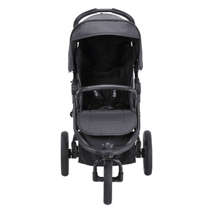 Baby Stroller Tricycle High View Aluminum Alloy 22kg Capacity Black <b>Reclining</b> Sit Down European Style - Product Image 3