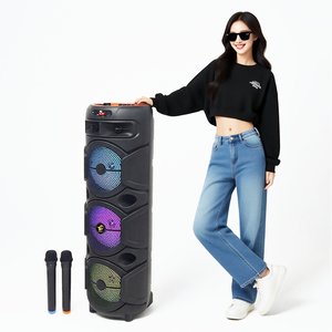 IFeiGift 8306 Enceinte à trois haut-parleurs de 8 pouces avec éclairage LED RGB pour les restaurants, les barbecues et les home cinémas - Product Image 1