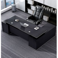 Mobilier de bureau haut de gamme, bureau de luxe pour patron de direction, Table de bureau en bois en forme de L