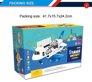 แรงเสียดทานเรือบรรทุกเครื่องบินของเล่นเครื่องบินและชุดรถเด็กของเล่นเครื่องบินขนส่งใหม่ของเล่นที่มีแสงและเพลง - Product Image 6